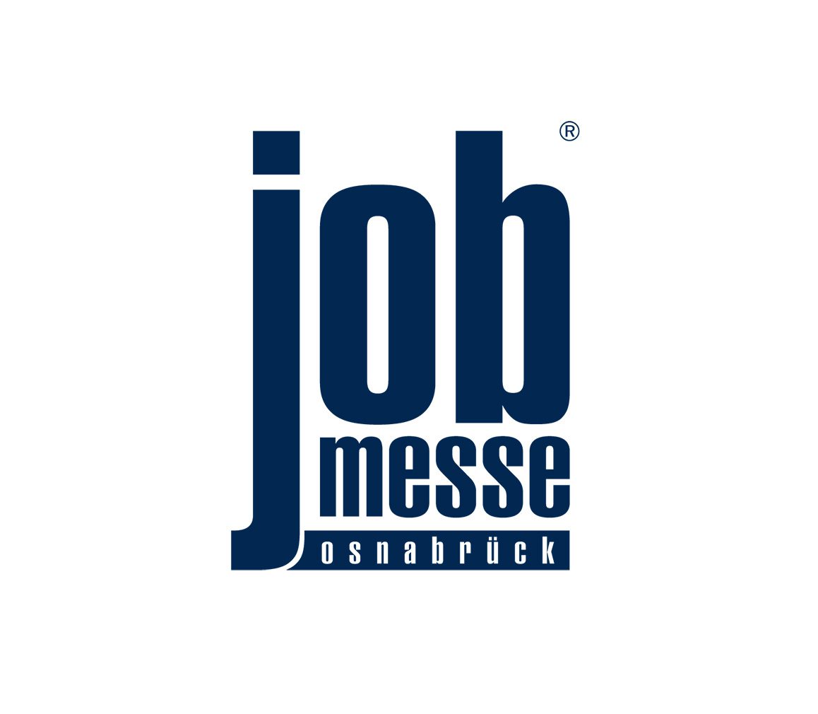 Logo der Jobmesse. Jobmesse-Logo, blau.
